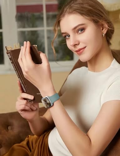 Image of Sport Silicone Band Compatible with Apple Watch Bands 40mm 38mm 41mm 44mm 45mm 42mm 49mm Women Men,Soft Wristband Waterproof Replacement Sport Strap for iWatch Bands Series 9 8 7 6 5 4 3 2 1 SE Ultra