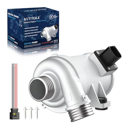Electric Engine Water Pump Compatible with BMW 328i,528i,X3,X5,428i,228i,X1,X4,Z4,2012-2017,228i/328i/428i/528i xDrive, 180KW with Wiring Harness & 3 Bolts 11517604027 11518635089