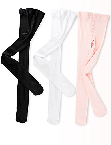 90 Denier Girls Women Ballet Tights Opaque White Pink Black Pantyhose for Dancing3