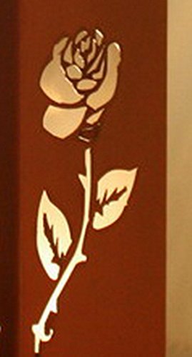Rost-Säule RS118 Als Garten-Deko - Ca. 100 Cm Hoch, Mit Rosen-Verzierung, Aus Echtem Edelrost