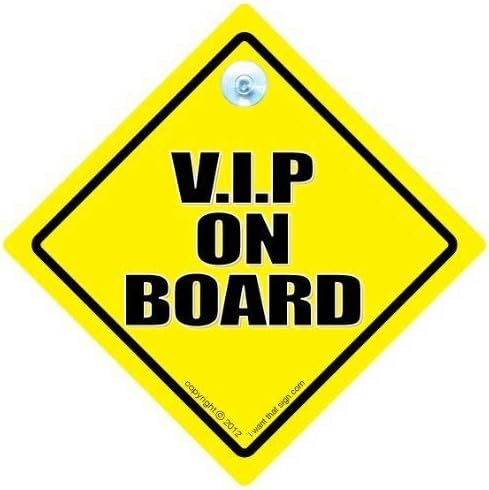 VIP On Board Car Sign, VIP On Board, V.I.P On Board, VIP, Very ...