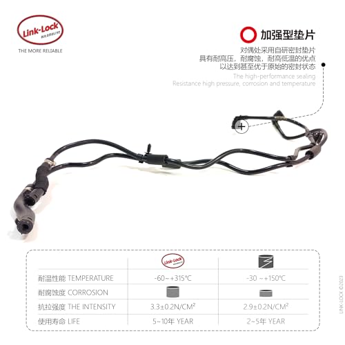 Image of LINK-LOCK Coolant Pipe Secondary Kettle To Water Tank Exhaust Pipe A2535017000 2535017000 for Mercedes-Benz M274 C200 C260 E200 E260 GLK260 GLC260 V260 W213 W205 X253 X204