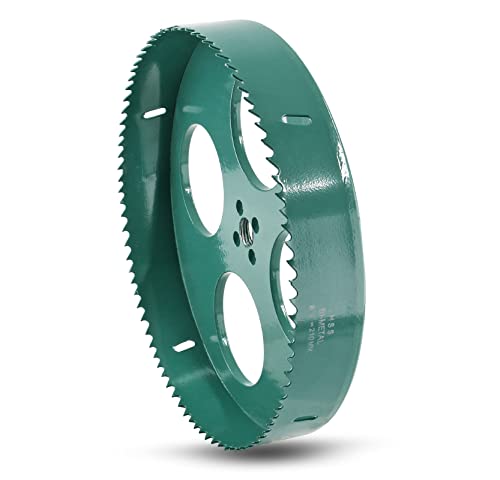 Image of 8-1 /4 Inch / 210mm Hole Saw with Heavy Duty Arbor, 8.25 Inch Hole Saw HSS Bi-Metal Hole Cutter Smoothly Cutting in Cornhole Boards, Plastic, Wood, Fiberboard, Drywall