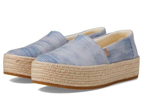 Image of TOMS Women's Valencia Platform Espadrille, Textile Upper, OrthoLite Insole
