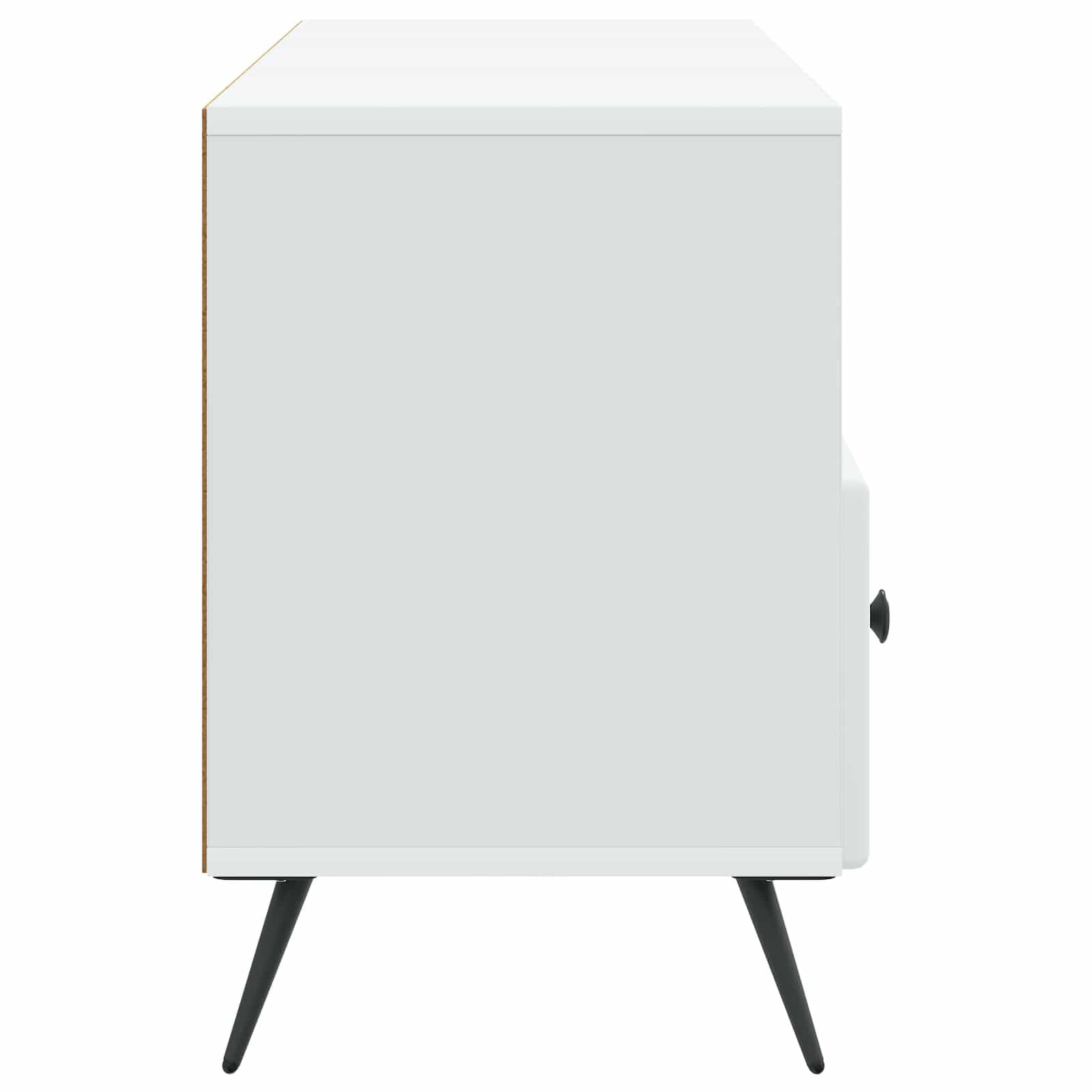 Mobile TV con cassetti, in legno bianco, 102 x 34,5 x 50 cm, credenza per soggiorno, camera da letto, con gestione dei cavi e ripiano versatile per gaming, angolo e stoccaggio