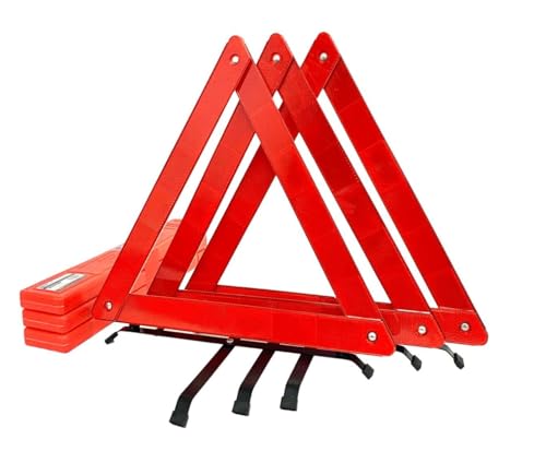 3Pack Triángulos de Seguridad Plegables con Base y Estuche miniatura 3
