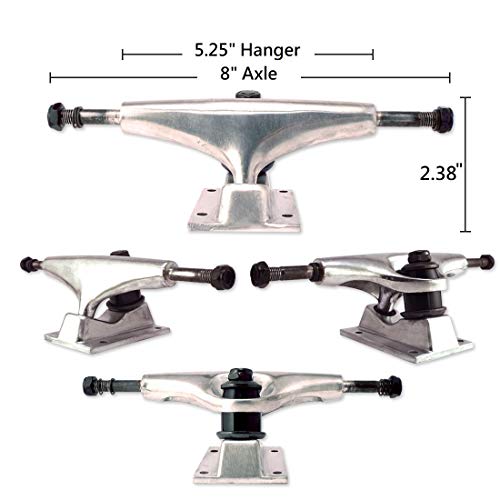 image for VJ 5.25 139mm Skateboard Trucks (Silver), Skateboard Wheels 54mm, Skat
