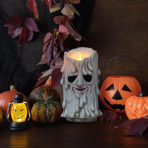 Image of Halloween Flameless Candles Lamp Fake Candles with LED Flickering Electric Candle Home Tabletop Decor