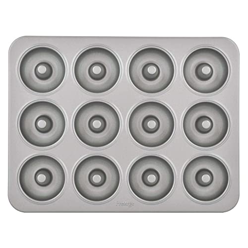 Prestige Mini Donut Pan | Non-Stick Baking Pan with 12 Cup | Donut Baking Tray | Grey - PR218616