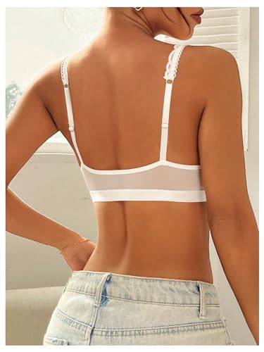 SOLY HUX Women's Lace Bras Deep V Neck Wireless Bra Comfort Everyday Bralette2