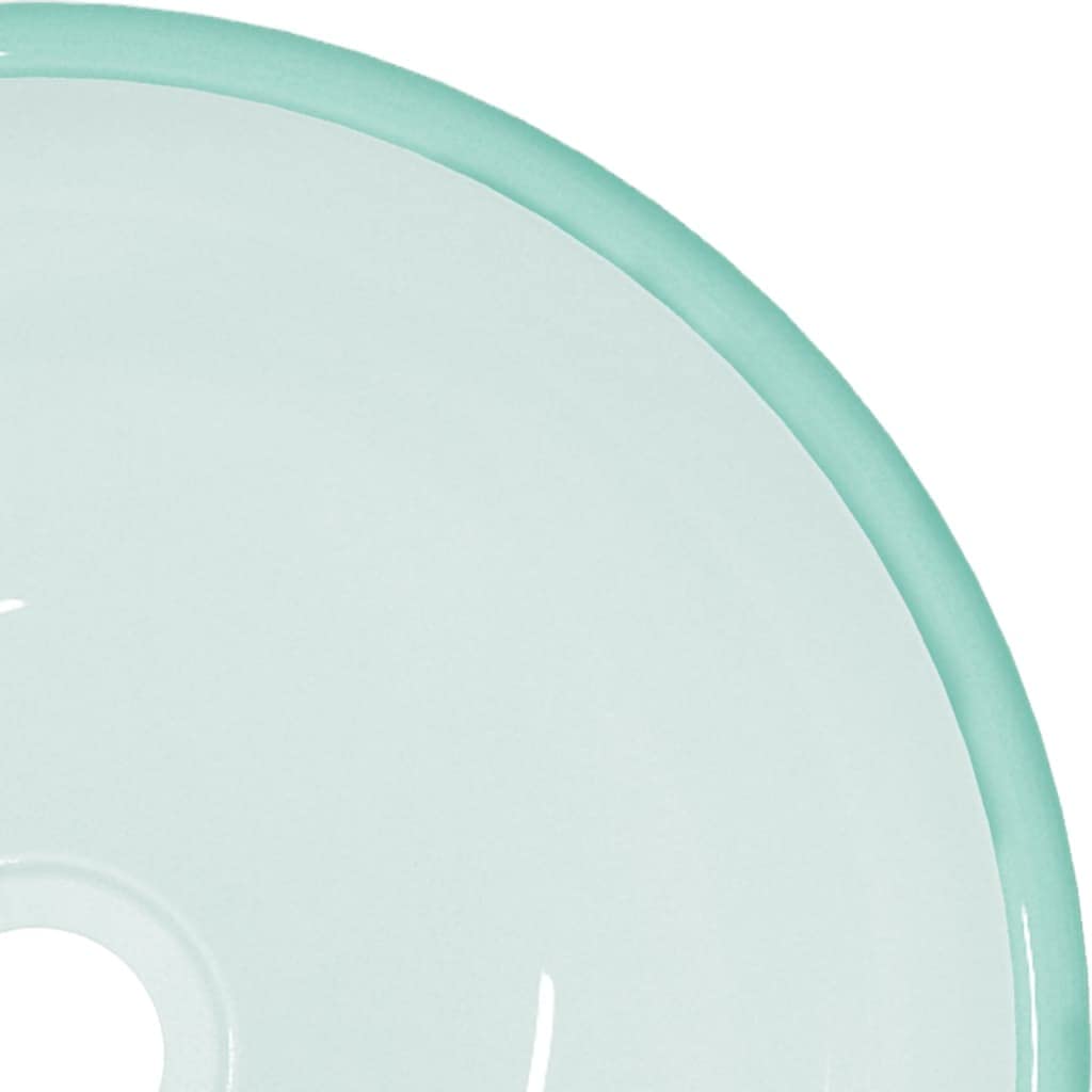 Lavabo de cristal templado mate, 35 x 12 cm, lavabo para baño, invitados, inodoro sanitario con orificio de drenaje y material duradero para lavabo y sala de cosméticos