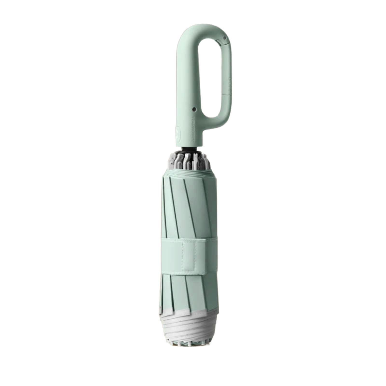 Xynm Men's Mist Green Umbrellas For Rain Automatic Reverse Folding Umbrella Windproof Double Canopy Large Travel With Lock Buckle And Wo