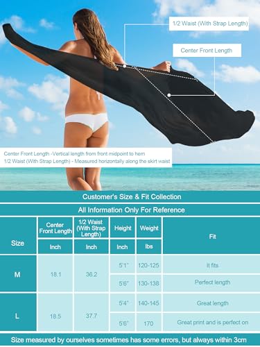 Chuangdi 2 Pieces Sarong Coverups for Women Bathing Suit Cover up Skirt Beach Wrap Swimsuit Bikini Cover Ups for Swimwear2