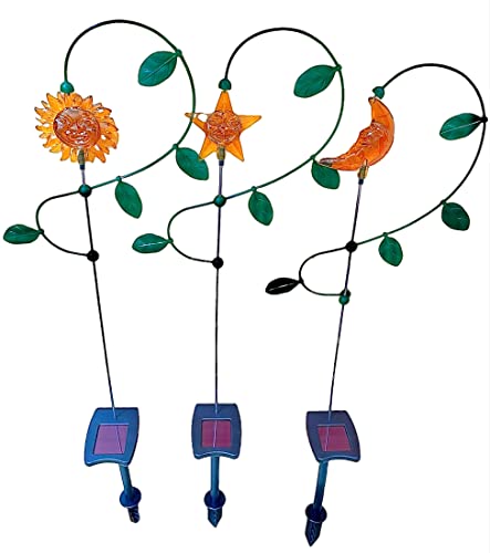Preisvergleich Produktbild Unbekannt Solarstecker, 3er Set Sonne, Mond und Sterne