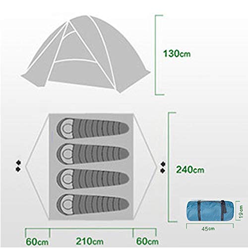 Carpa para camping 4 personas 3 estaciones VICIYOO miniatura 6