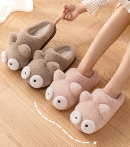 Fuzzy Big Eyes Cat Slippers House Slippers for Women Fluffy Furry Cute Animal Women's Warm Winter Slipper Indoor 20253