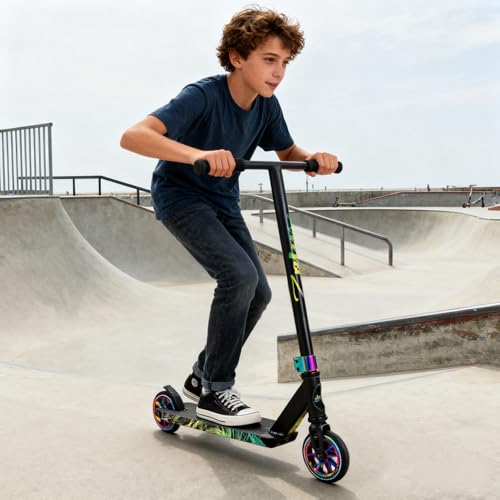 Image of Zplus Pro Trick Scooter for Pros and Beginner Stunt Scooters - with Wide Deck Freestyle Scooter - Suitable for Kids,Teens and 8+ Years
