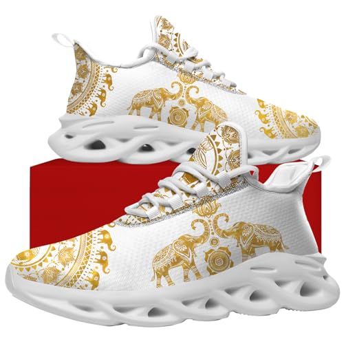 Elephant Shoes Mandala Sneakers Running Walking Tennis Shoes for Men Women4