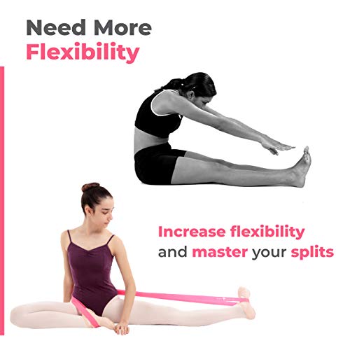 Stretch Bands for Dance and Ballet with Gift Box – Resistance Bands Set for Dancers, Ballerinas, Gymnasts and Cheers – Improve Flexibility, Strength and Split - Colors and Sizes for Kids and Adults