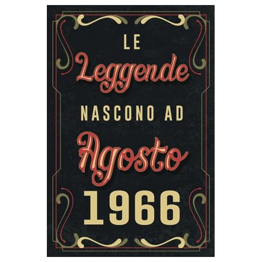 Le Leggende Nascono Ad Agosto 1966: Idea regalo originale e divertente di 57 anni per donne e uomini. Taccuino a righe