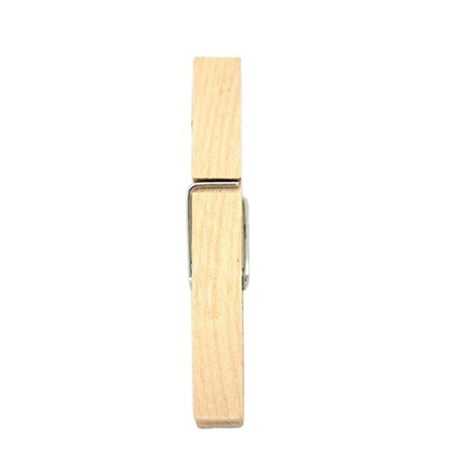 200PCS Wooden Clips For Photo Memo Office Clothespin Craft Decoration Pegs For Colthes(1.0x7.2cm)