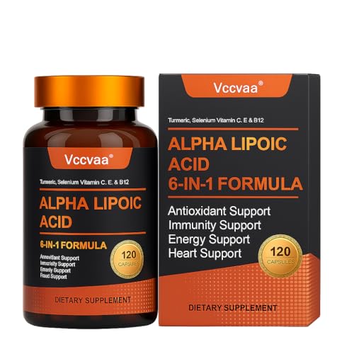 Vccvaa Alpha Lipoic Acid 1000mg &ndash; Extra Strength ALA for Nerve Function, Antioxidant Support,...