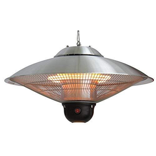 Terrassen Heizstrahler, Deckenheizstrahler, für Lnnenräume Schwarz 2100W, Elektrischer Heizstrahler, Carbonfaser, IP44, für Innenräume, Decke,