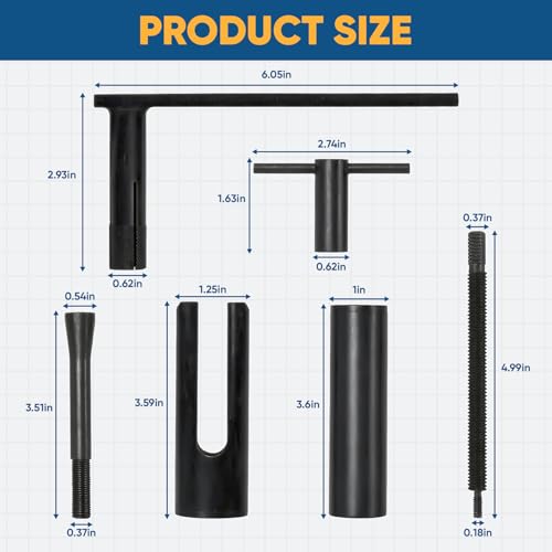 Image of 999150 Shower Cartridge Removal Tool - Rust-Resistant & Durable Faucet Extractor /Puller for Tub /Shower, Upgraded Easy-Use Design Cartridge Puller Fit For Moen 1200 1222 & 1225 Posi Temp Series