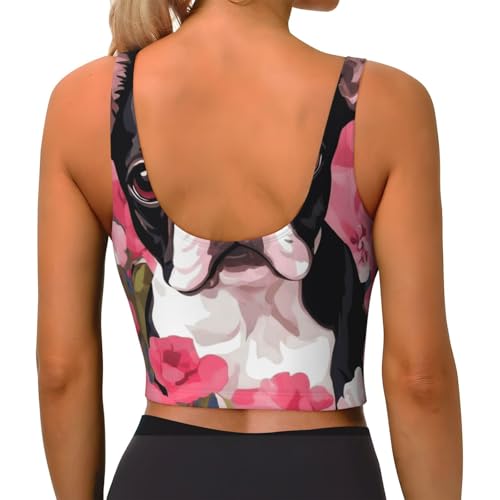 Women Girls Cozy Sports Bra U-Shaped Back Tank Tops Tops Shirts for Training3