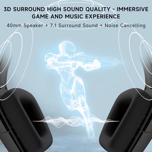 Image of AOC Wired Gaming Headset for PS5, Xbox, PC, HD Mic, Stereo Bass, 79in Cable