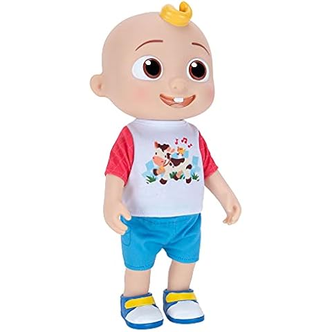 CoComelon Deluxe Interactive JJ Doll - Includes JJ, Shirt, Shorts, Pair of Shoes, Bowl of Peas, Spoon- Toys for Preschoolers - Amazon Exclusive Cover