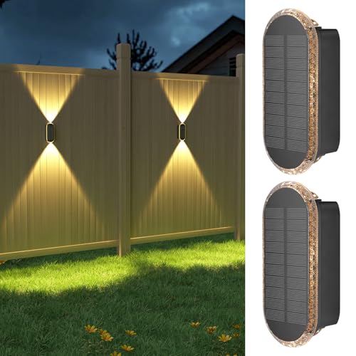 ELLASAY Aplique Solar Pared Exterior,Lámparas Solares Exteriores ...