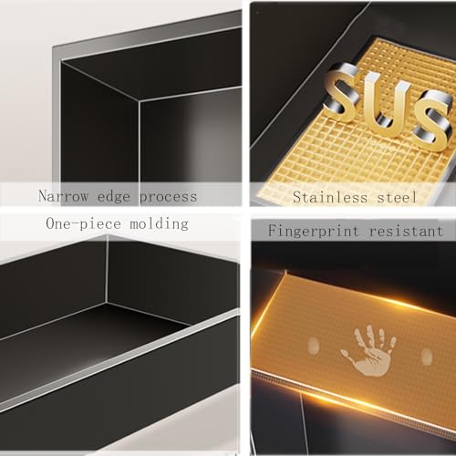 Niche de douche inox noire à LED pour remplacer les étagères rouillées sans carrelage - 6