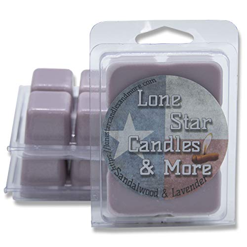 Sandalwood and Lavender, 3-Pack Premium Lone Star Scented Wax Melts, Hand Poured Wax Melts, An Orange Sweetened, Rich Blend of Spiced Woods and Lavender, 18 Maximum Scented Warmer Cubes
