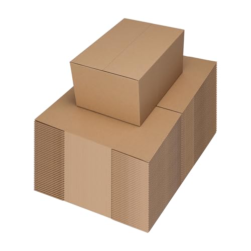 Image of 10x7x5 Shipping Boxes Set of 40, Brown Kraft Corrugated Cardboard Boxes Mailers for Packaging, Big Moving Box(25.4x17.8x12.7 cm)