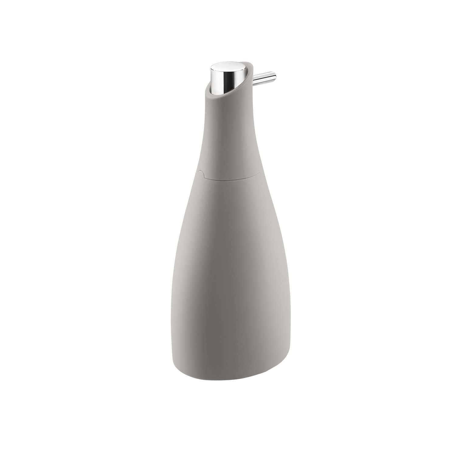 Cosmic Grey Saku Minimalist Design Bathroom Soap Dish Made Of Acrylic And Glass. Countertop Soap Dispenser For Bathroom And Kitchen. Refillable 300 Ml Accessory In Matte Gray Color
