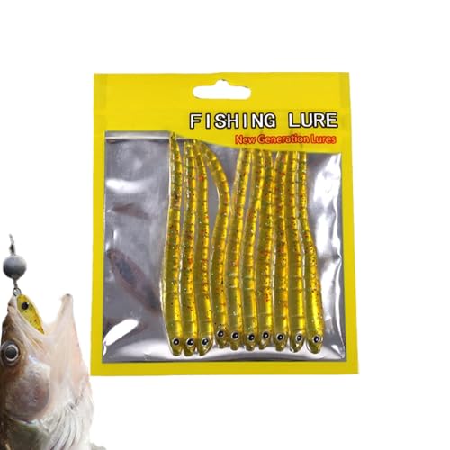 Gusano de pesca , cebo de simulación, gusano falso, cebo de simulación realista de lombriz de tierra falsa para amantes de la pesca, hombres, padre, novio