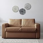 Tioncy 3 Pcs 11.8 Inches Mother of Pearl Shell Plate Coastal Wall Art Mosaic Wall Sculpture Shell Handmade Hanging Wall Plates Arts for Summer Spring Bedroom Bathroom Home Office Hotel(Black) - Image 4