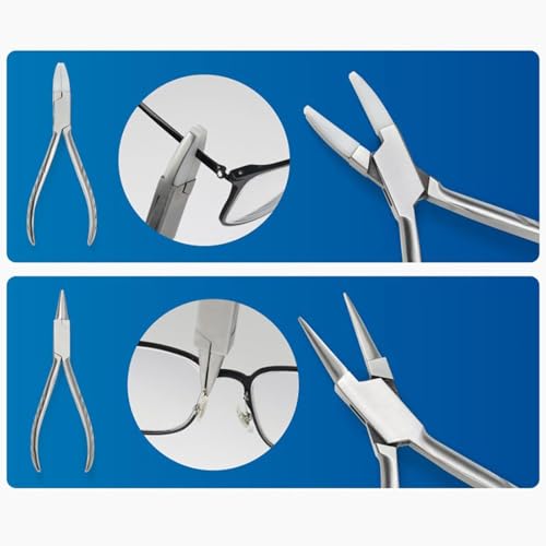 Kit de alicates ópticos para gafas portátil para ajustes rápidos en casa 4