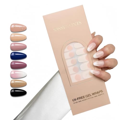 Sassy Saints | Classic French | Gel Nail Wraps | Easy to Apply & Remove | Non-Toxic Hema & TPO Free | No UV Lamp Needed | Neutral