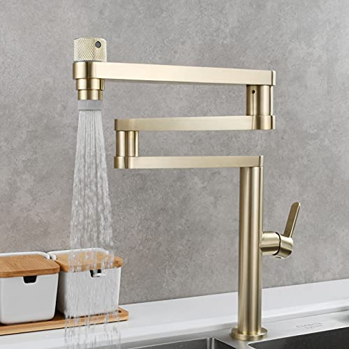 Grifo de llenado de ollas en latón macizo con triple eje basculante premium 4