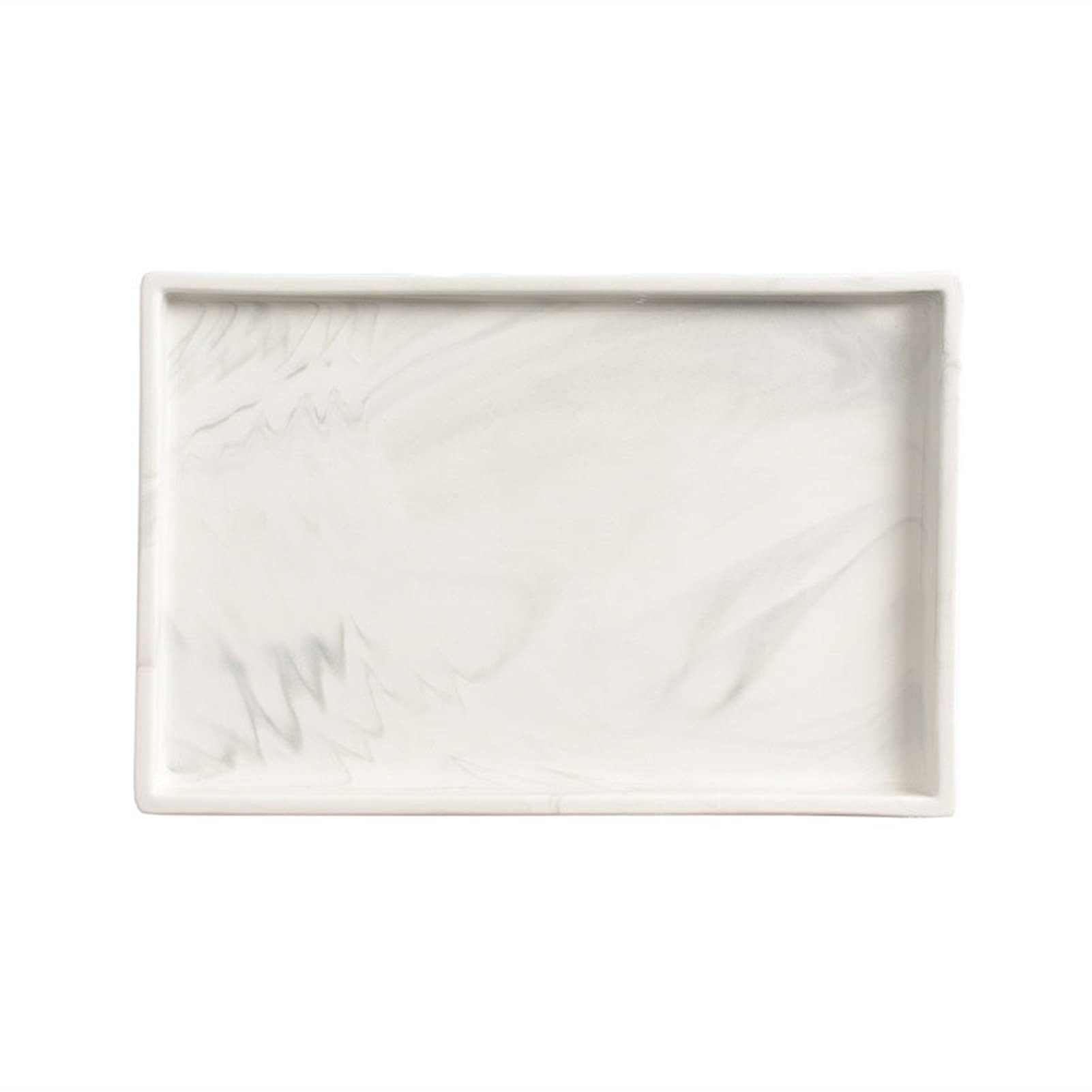 vassoi Marble Texture Ceramica stoccaggio vassoi Decorativi casa Gioielli Vassoio Western Food Piastra Dim Sum Piatto Piastra Soggiorno Decorazione sottovaso (Color : B-30x20cm)