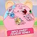 PinkSheep Jewel Rings for Kids 24pc Adjustable No duplication Girl Pretend Play and Dress Up Rings