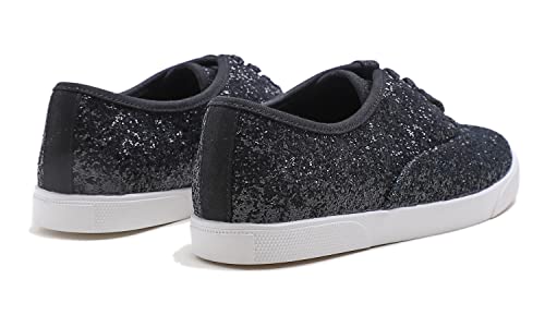 Image of FEVERSOLE Women's Fashion Dress Sneakers Party Bling Casual Flats Embellished Shoes