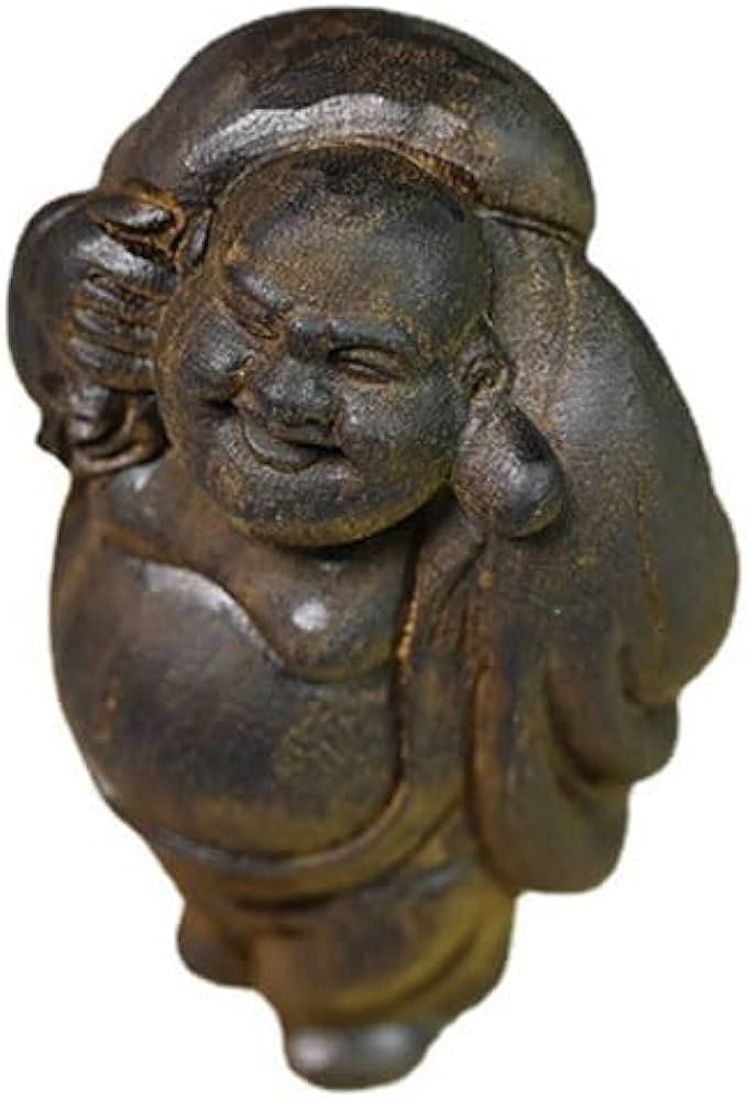 Amazon｜布袋様 小型 木彫り 沈香(じんこう) 稀少香木 木製仏像 金運