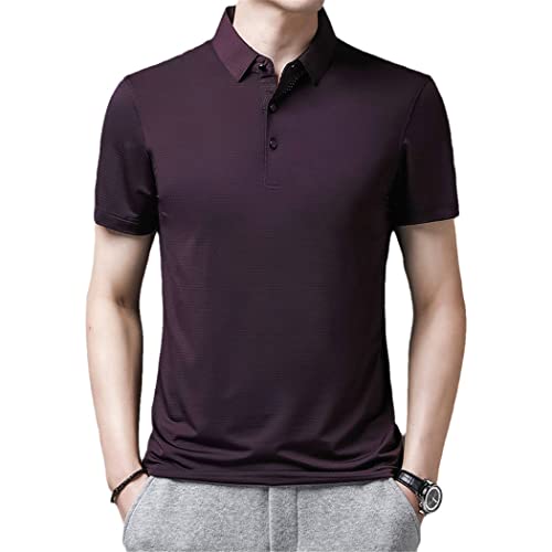 Polo homme manches courtes violet 3XL : fini les t-shirts d'été décontractés trop serrés