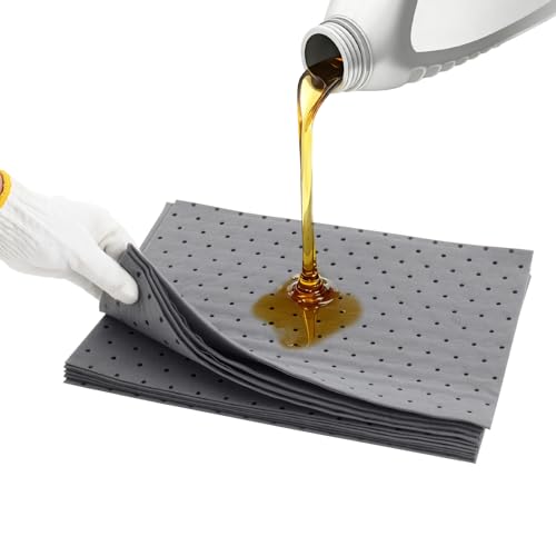 Image of Heavy Duty Oil Absorbent Pads 9.8 inch x 13 inch 10 Pcs Automotive Absorbent Pads
