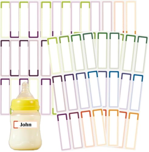 Cretosou Etichetta del Nome 156pcs 55 * 15cm, Etichette Adesive Adesivi per Nome Etichette per Vestiti per Asilo Nido e Scuola, Adesivi Impermeabili per Ufficio Regali Cucina Bottiglie Cartelle