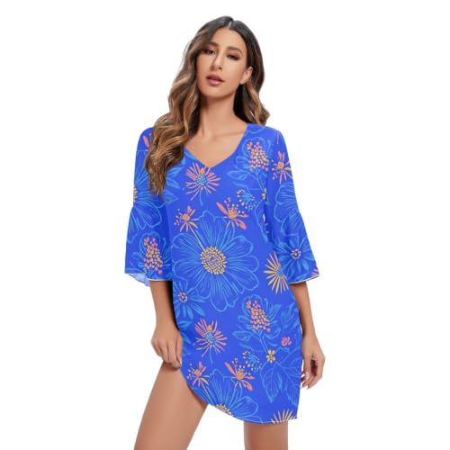 Robe trapèze en mousseline de soie idéale pour vos soirées d'été