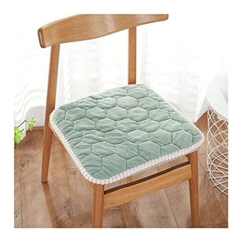 JLWM Chair Pad Solid Color Velvet, Seat Cushion Quilted Thick Winter Seat Pad Chair Cushion With Ties Not-slip For Home Dining Chair Office-1-40x40cm Cover